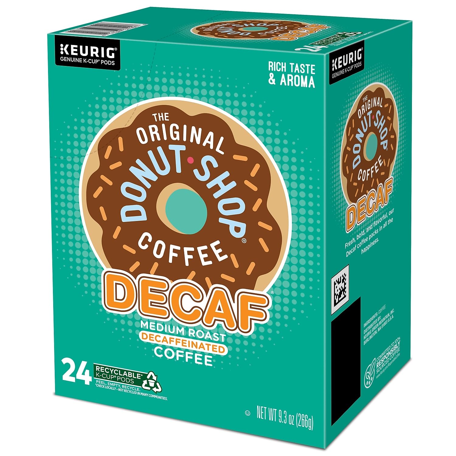The Original Donut Shop Decaf Keurig Single-Serve K-Cup Pods, Medium Roast Coffee, 96 Count