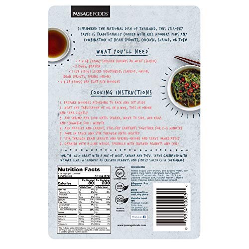 Passage To Asia, Sauce Stir Fry Pad Thai, 7 Ounce