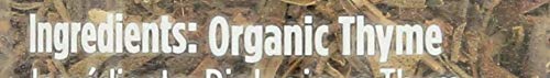Spicely Organic Thyme 0.60 Ounce Jar Certified Gluten Free
