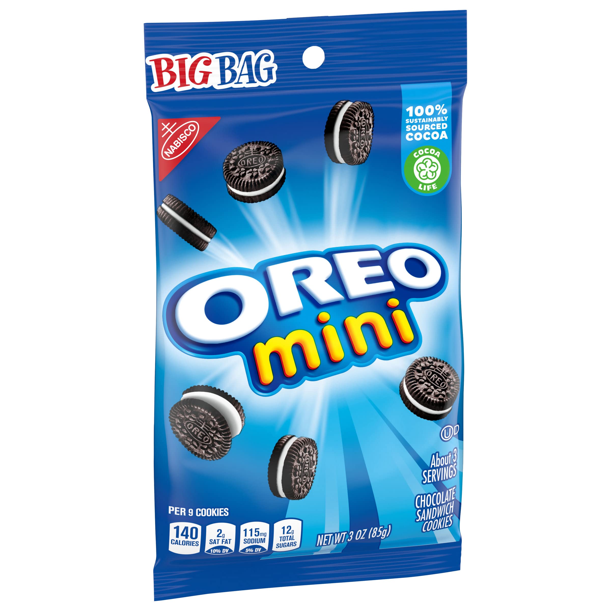 OREO Minis Chocolate Sandwich Cookies, 3 oz
