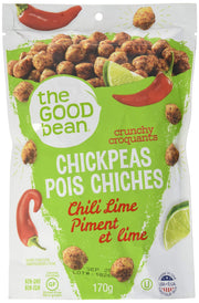 The Good Bean Chickpea Snacks, Smoky Chili/Lime, Gluten and Nut Free, 6 Ounce