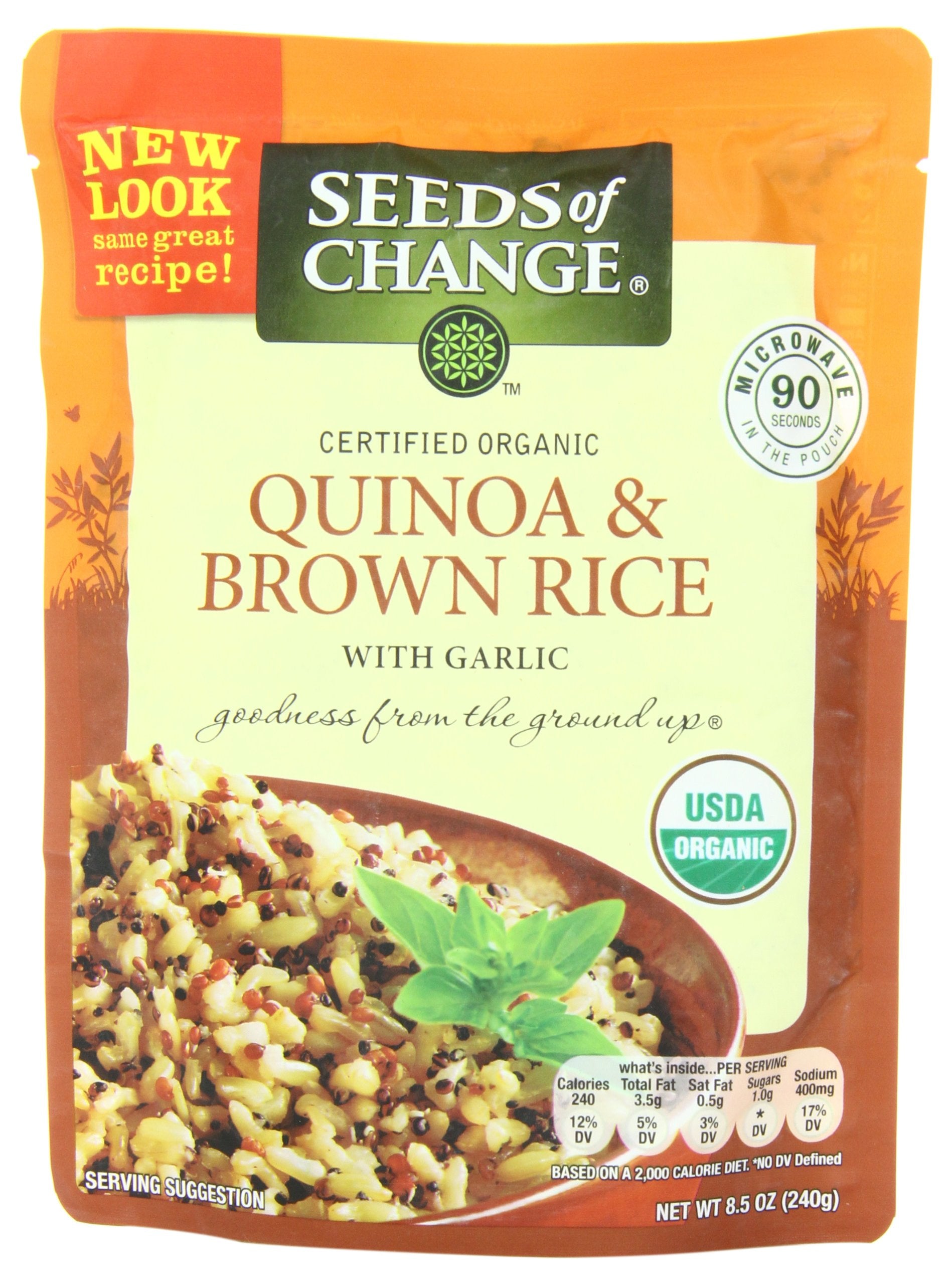 Seeds of Change Organic Quinoa & Brown Rice, 8.5 Ounce (Pack of 4)