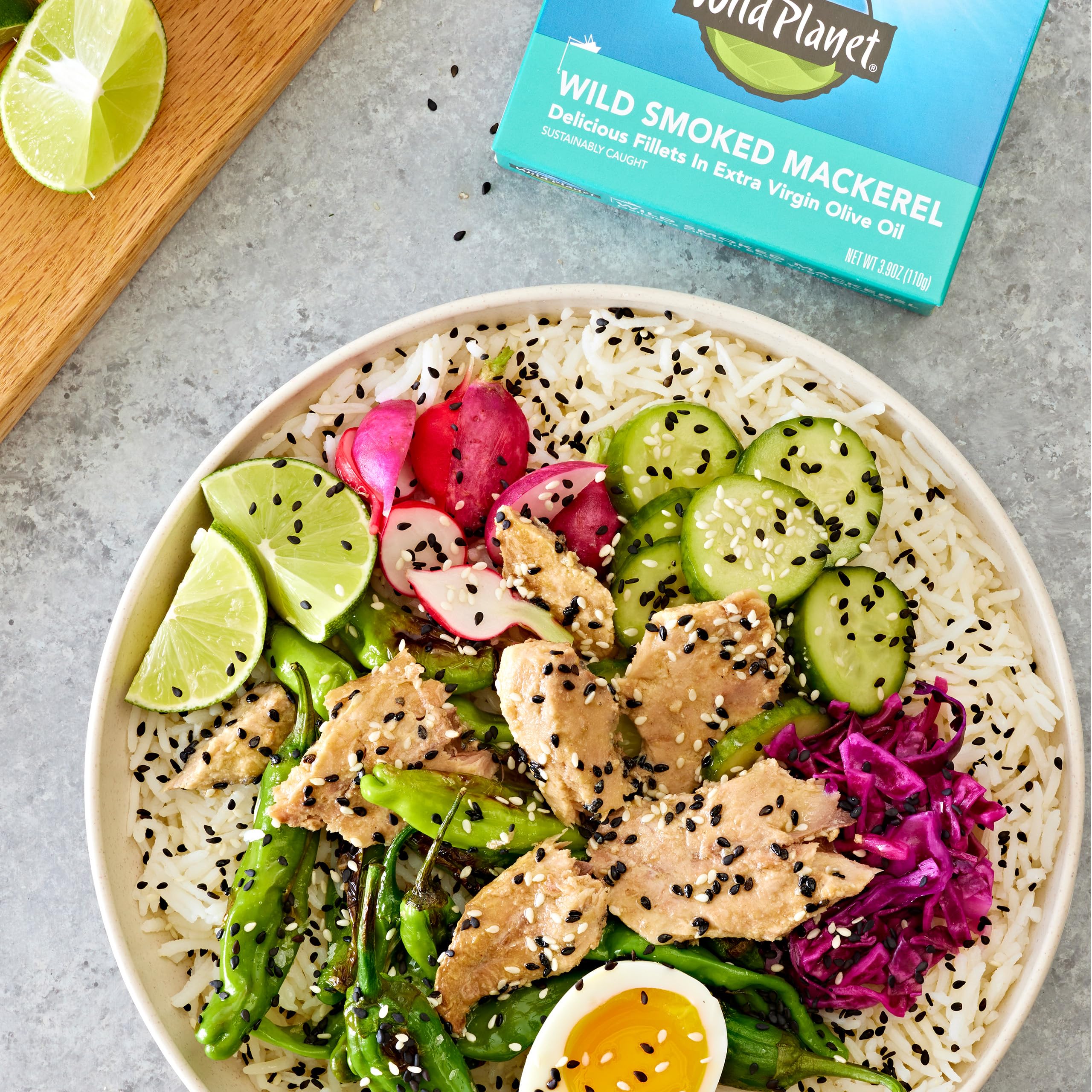 Wild Planet Wild Smoked Mackerel Fillets in Extra Virgin Olive Oil, Tinned Fish, Canned Salmon, Sustainably Wild-Caught, Non-GMO, Keto and Paleo, 3.9 oz