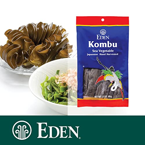 Eden Kombu, Wild Japanese Hand Harvested Sea Vegetable, for Dashi, Seaweed, 2.1 Oz