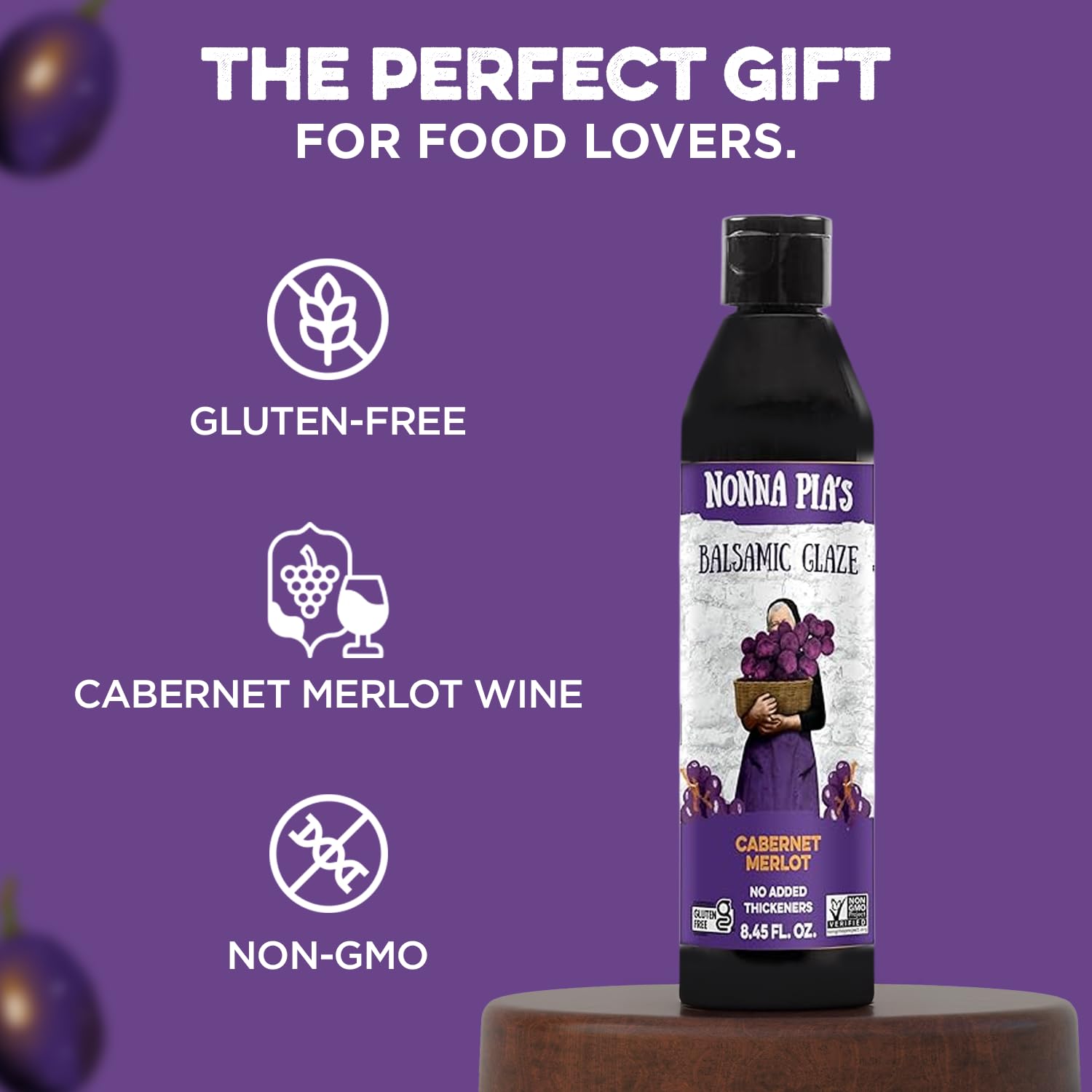 Nonna Pia's Balsamic Glaze | Aged Vinegar from Modena, Italy | Slow Simmered for a Thick, Velvety, and Robust Flavor | Perfect for Any Dish
