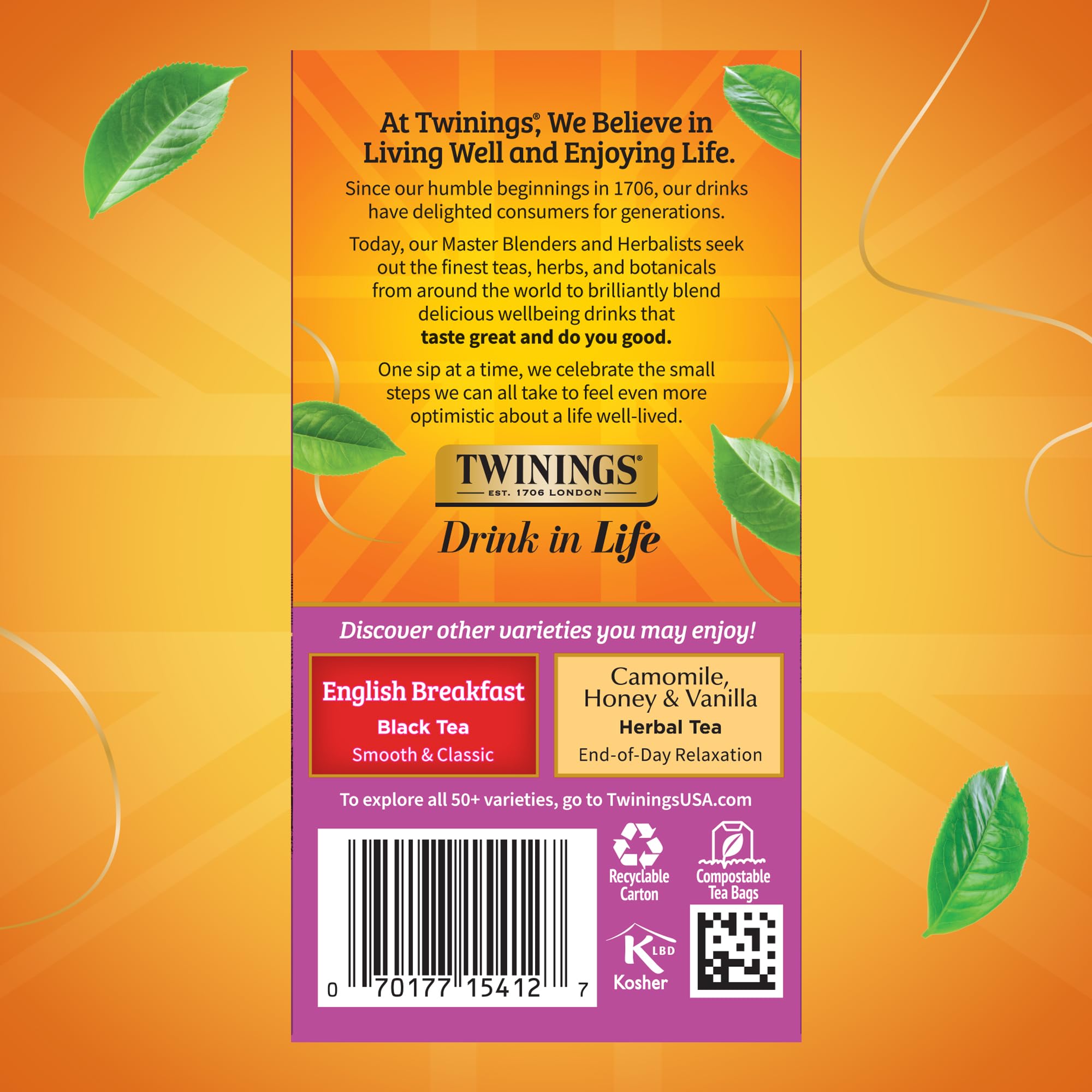 Twinings Earl Grey Black Tea Individually Wrapped Bags