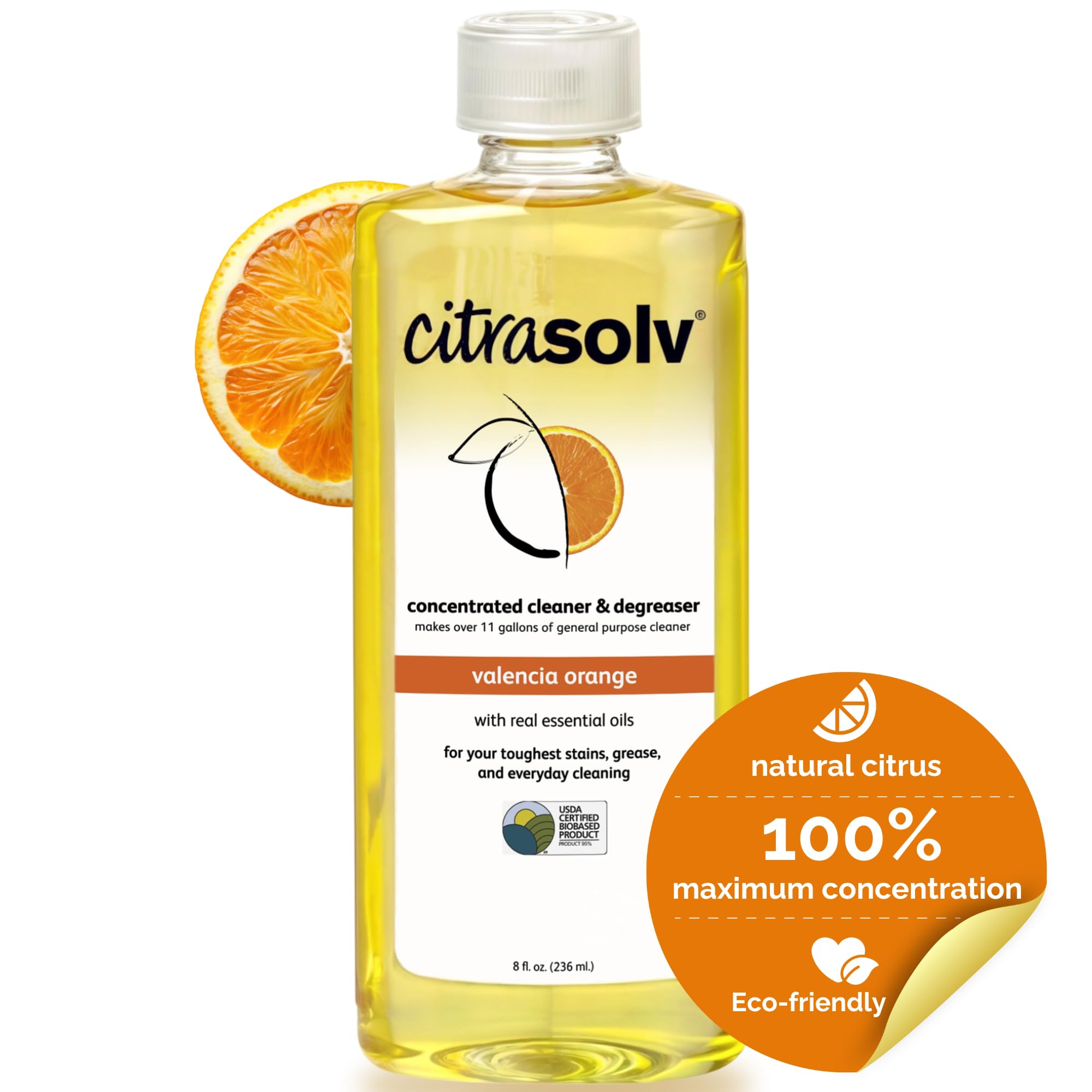 Citra Solv - Household Cleaner & Degreaser Valencia Orange, Versatile Cleaning Solution, Natural Ingredients, Biodegradable