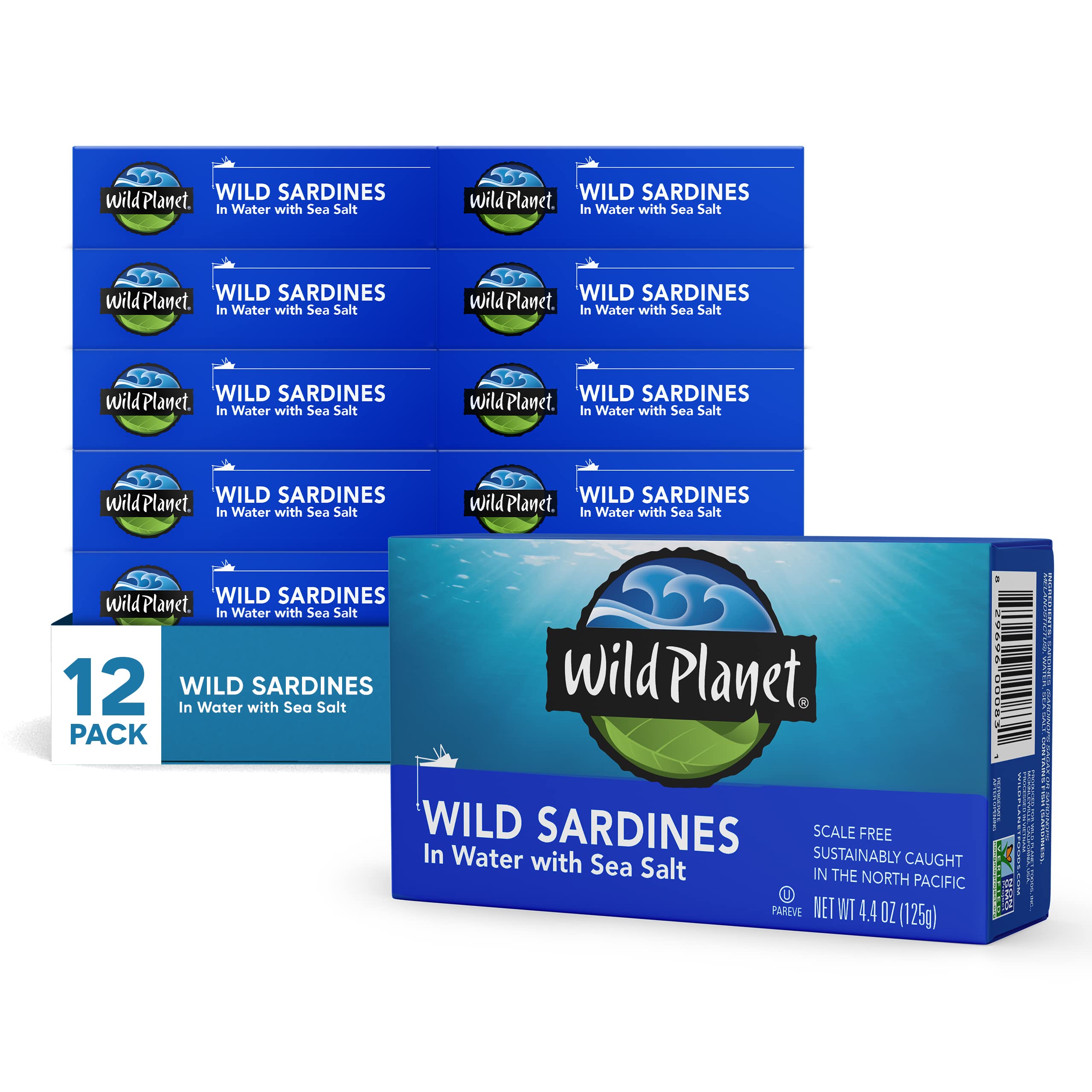 Wild Planet Wild Sardines, Tinned Fish, Sustainable Caught, Non-GMO, Kosher, Gluten Free