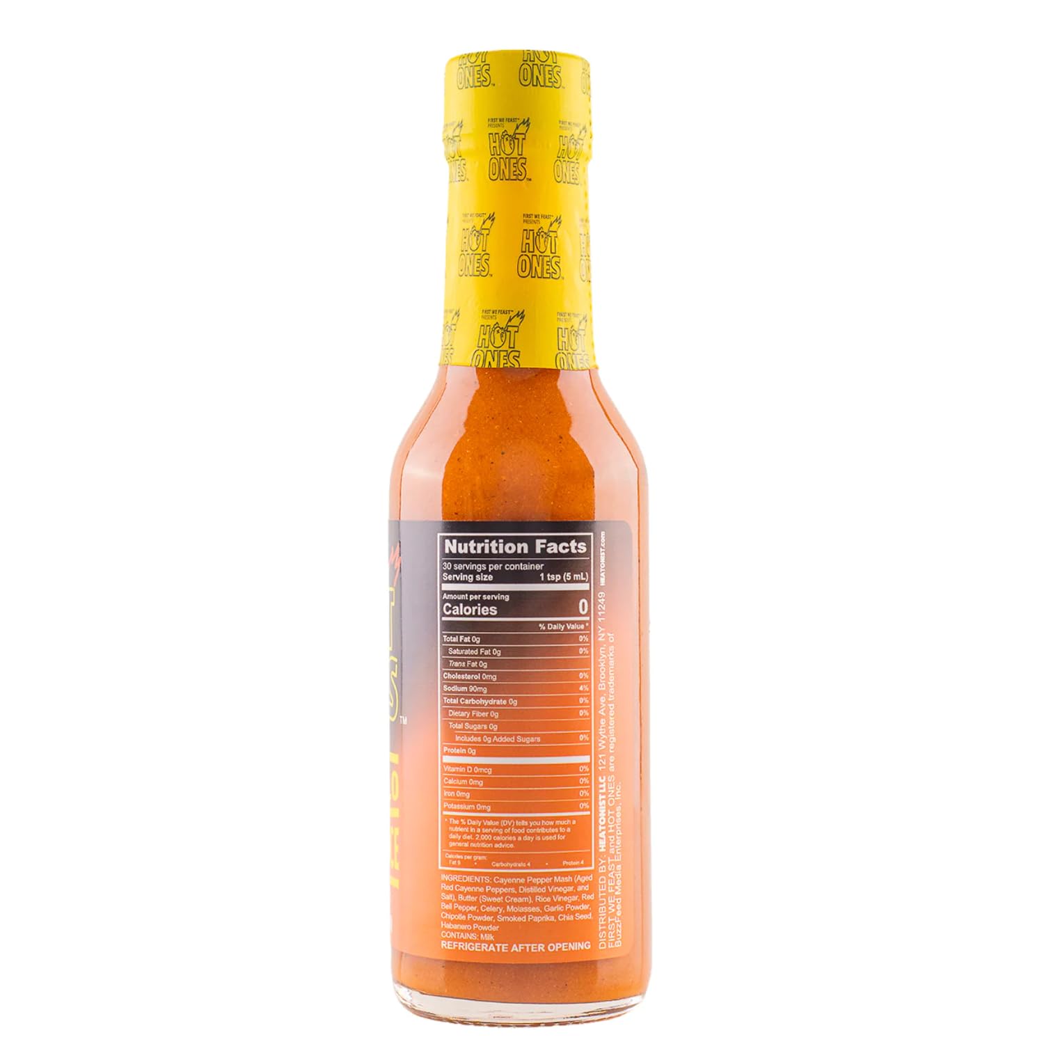 Hot Ones The Classic Hot Sauce Made With Natural Ingredients & Strong Flavors