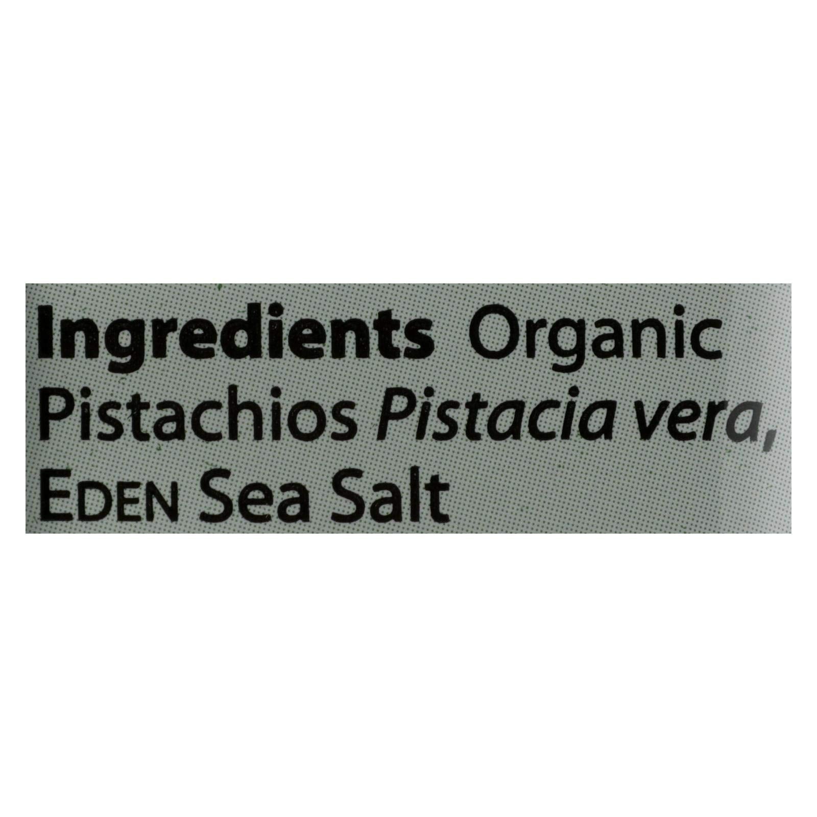 Eden Foods Organic Pocket Snacks - Pistachios - Shelled and Dry Roasted - 1 oz - Case of 12