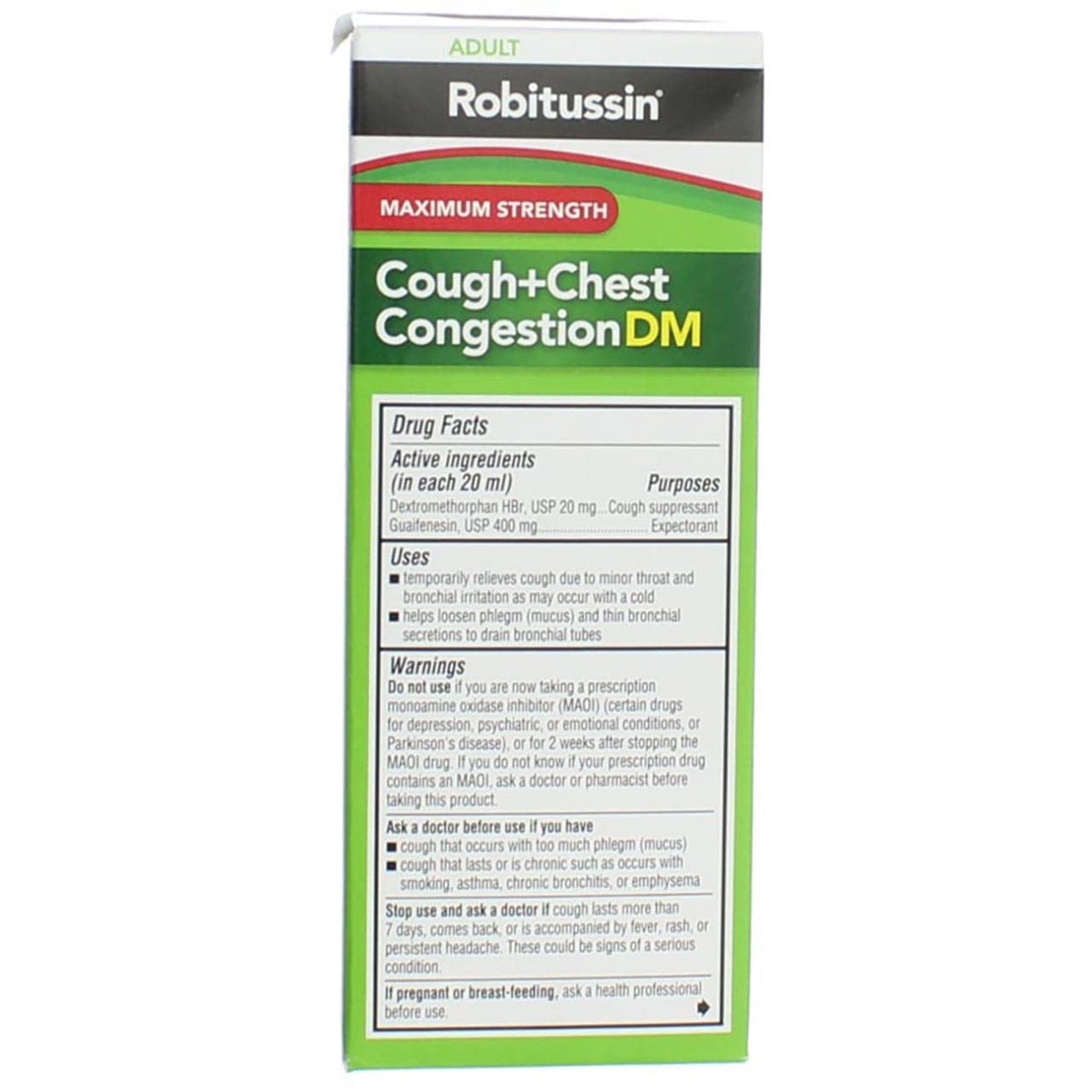 Robitussin Adult Cough+Chest Congestion DM Liquid Maximum Strength - 4 oz