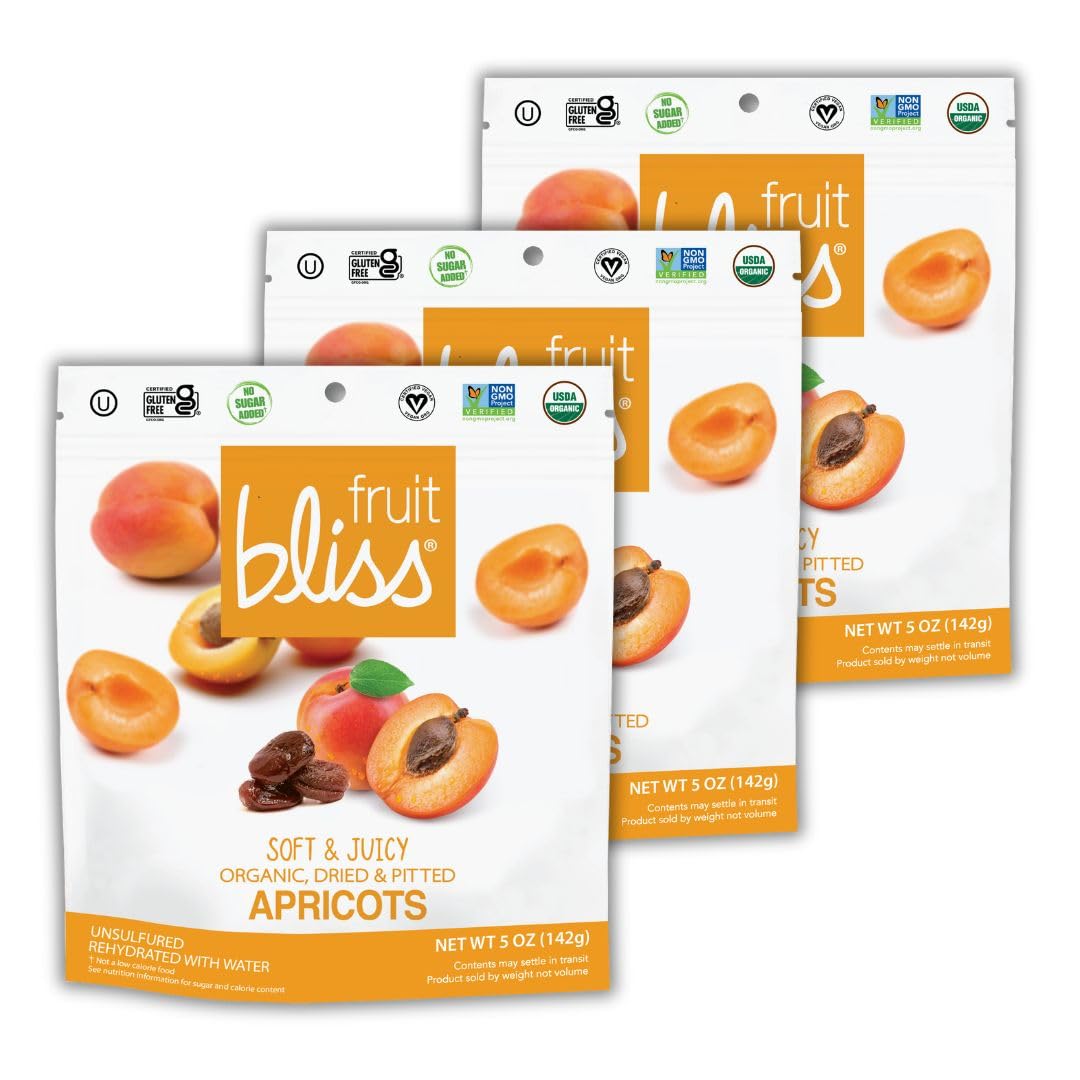 Unsulfured Turkish Apricots - Organic Apricots Dried Fruit Snacks - Healthy Snacks for On the Go & Post Workout Snacks - Non-GMO, Gluten-Free, Dried Apricot Fruit Snacks