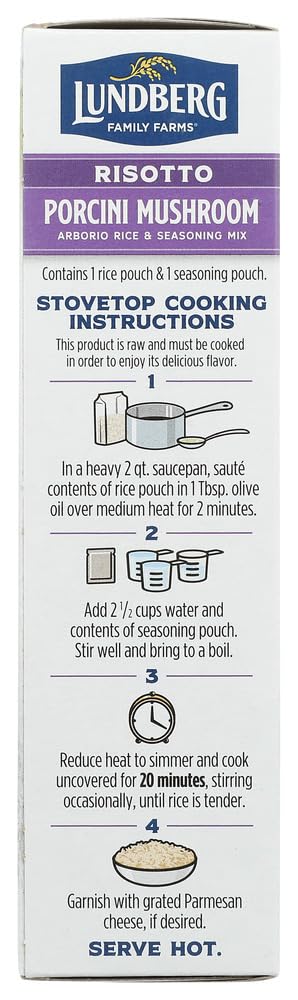 Lundberg Organic Porcini Wild Mushroom Risotto 5.90 Ounces (Case of 6)
