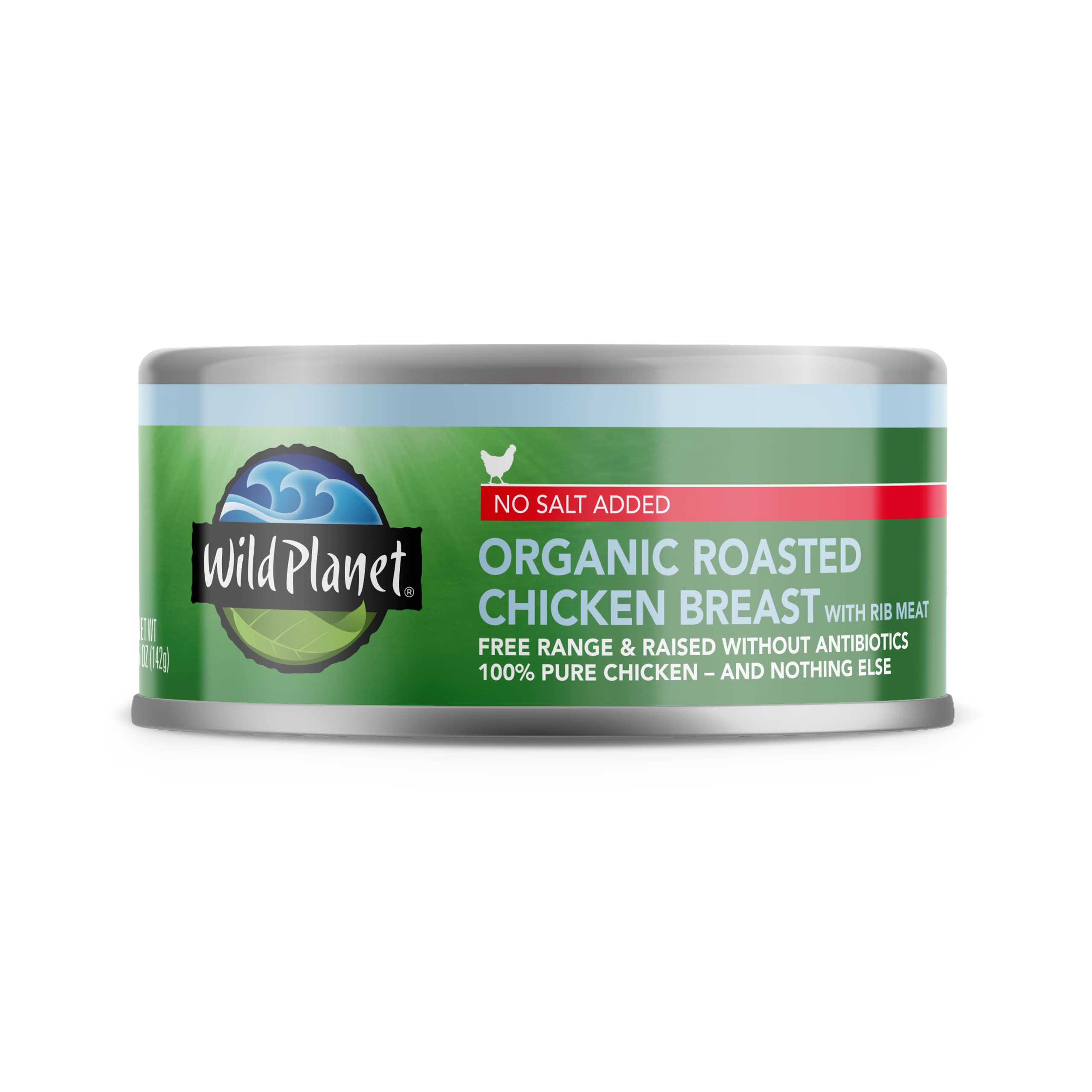 Wild Planet Organic Roasted Chicken Breast With Rib Meat, Skinless and Boneless, Sea Salt, Free Range, Non-GMO, Kosher, Gluten Free
