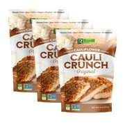 Cauli Crunch | Original Gluten Free Cauliflower Bread Crumbs – Bread-Free Breadcrumbs, Certified Gluten Free + NON-GMO, Vegan, Kosher Bread Crumbs, All Natural, 3-PACK (Original)