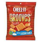B00QFOD8V8– Sunshine Cheez-it Grooves Crackers, Zesty Ranch, 3.25 Bag, 6/Box
