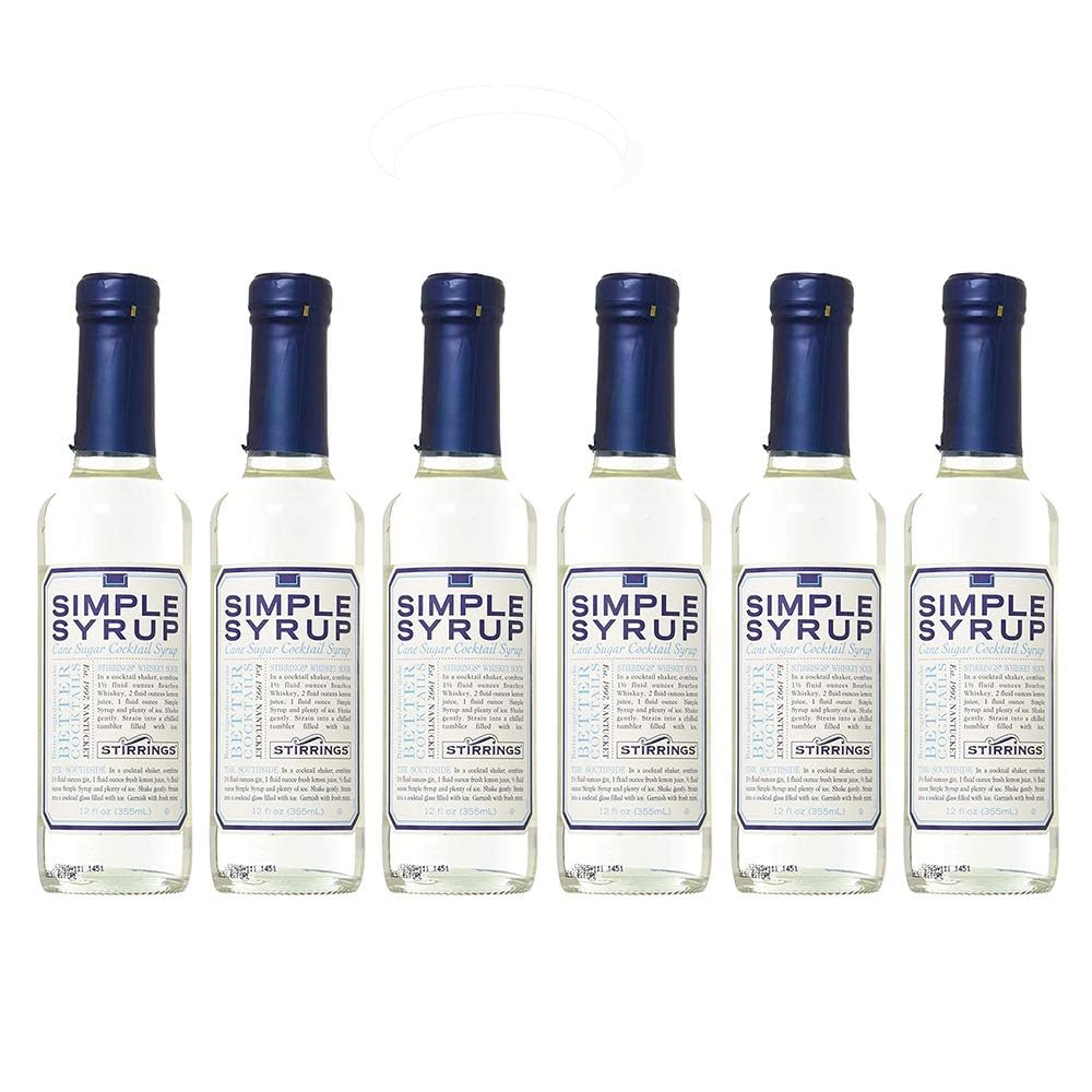 Stirrings Pure Cane Simple Syrup Cocktail Mixer, 12 ounce bottle | Pack of (1)