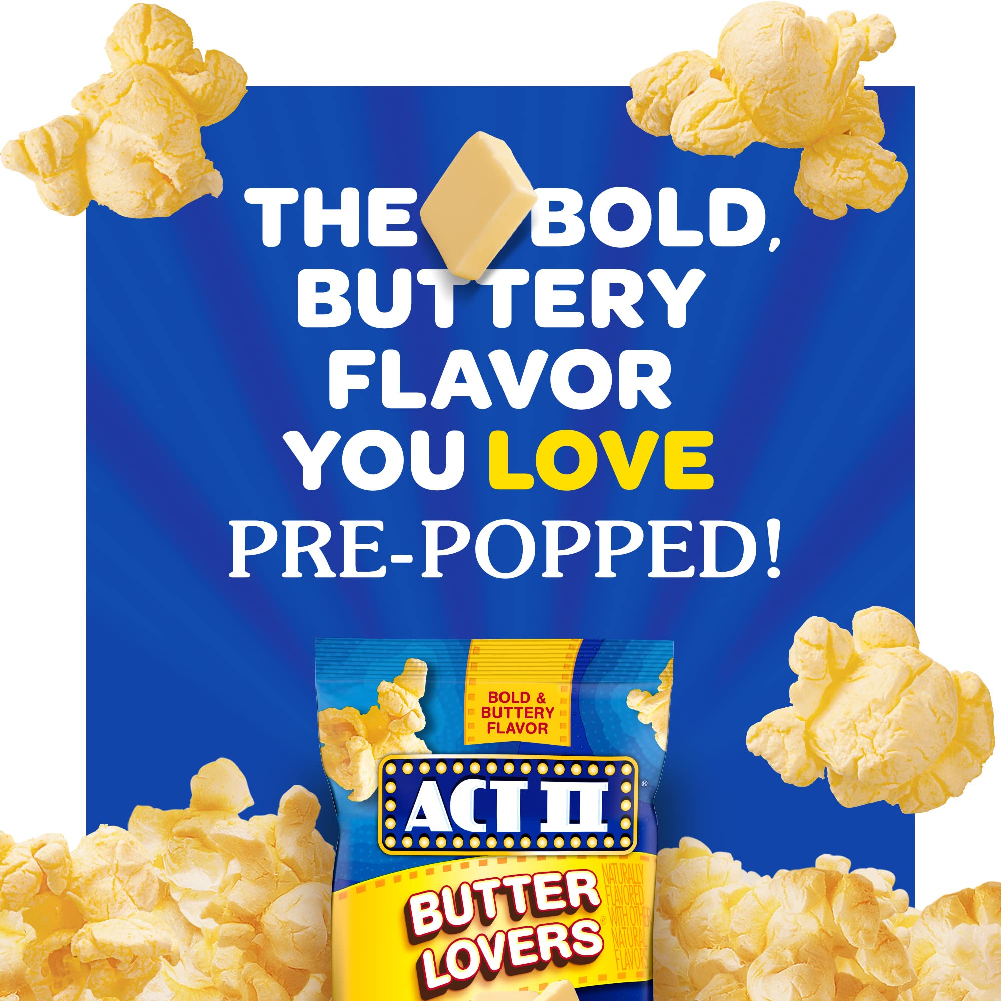 ACT II Butter Lovers Popped Popcorn, Gluten Free, 1.7 oz