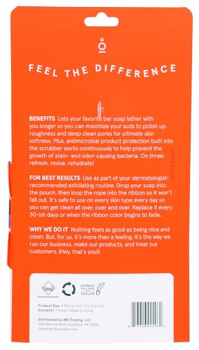 CleanLogic Sport Exfoliating Soap Saver, Certified Organic, 1 Each (Pack of 6)