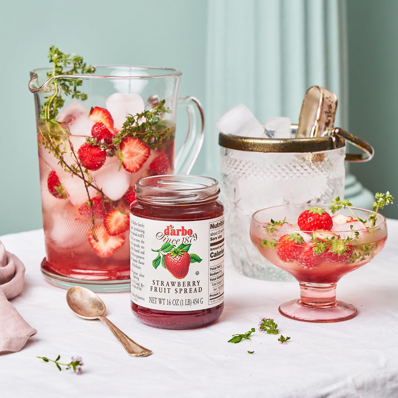 D’arbo All-Natural Strawberry Fruit Spread, 16 oz (2 Pack) | Crafted Tradition | Pure Fruit Flavor No Artificial Preservatives—Ensuring a Naturally Sweet and Flavorful Spread.