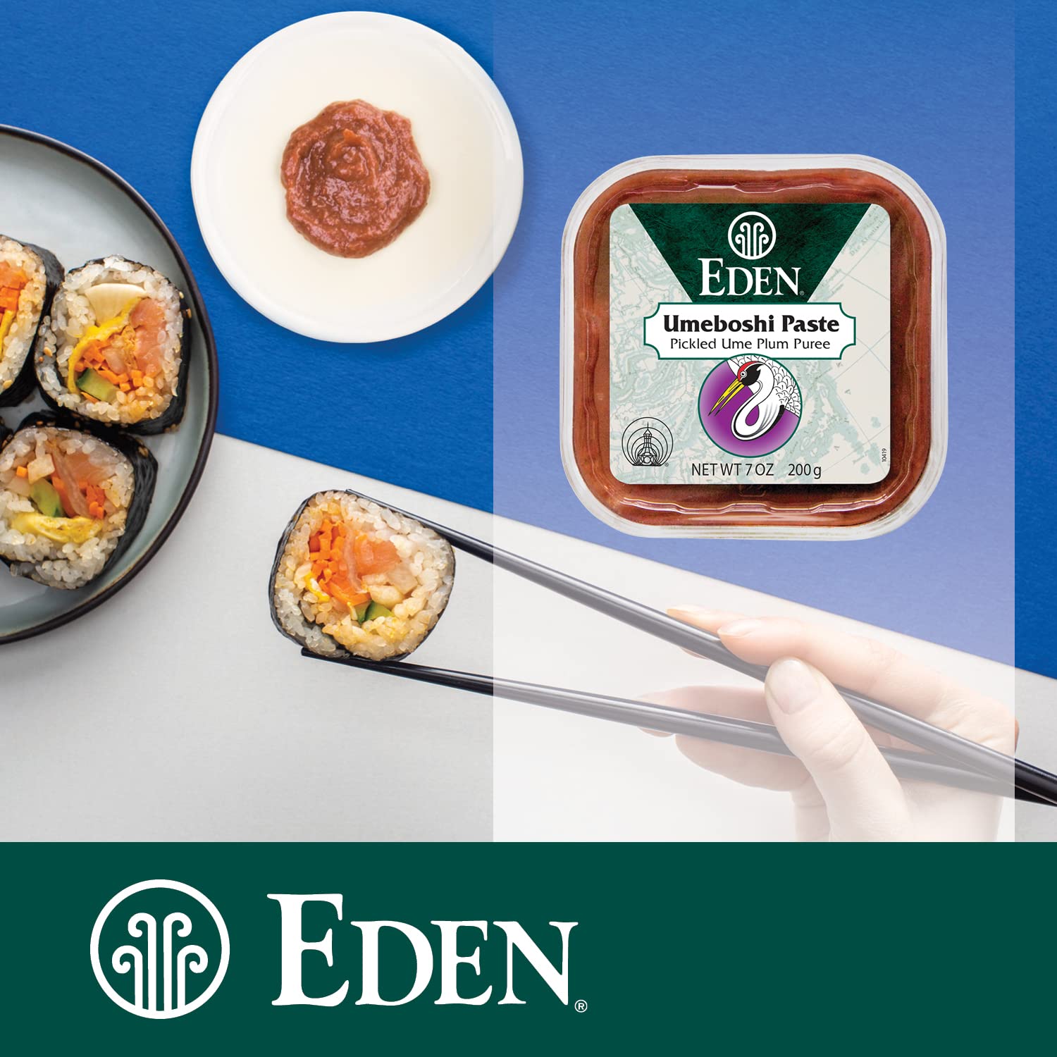 Eden Umeboshi Paste, Pickled Ume Plum Puree, Artisan Made in Japan, No MSG, No Chemical Additives, 7oz