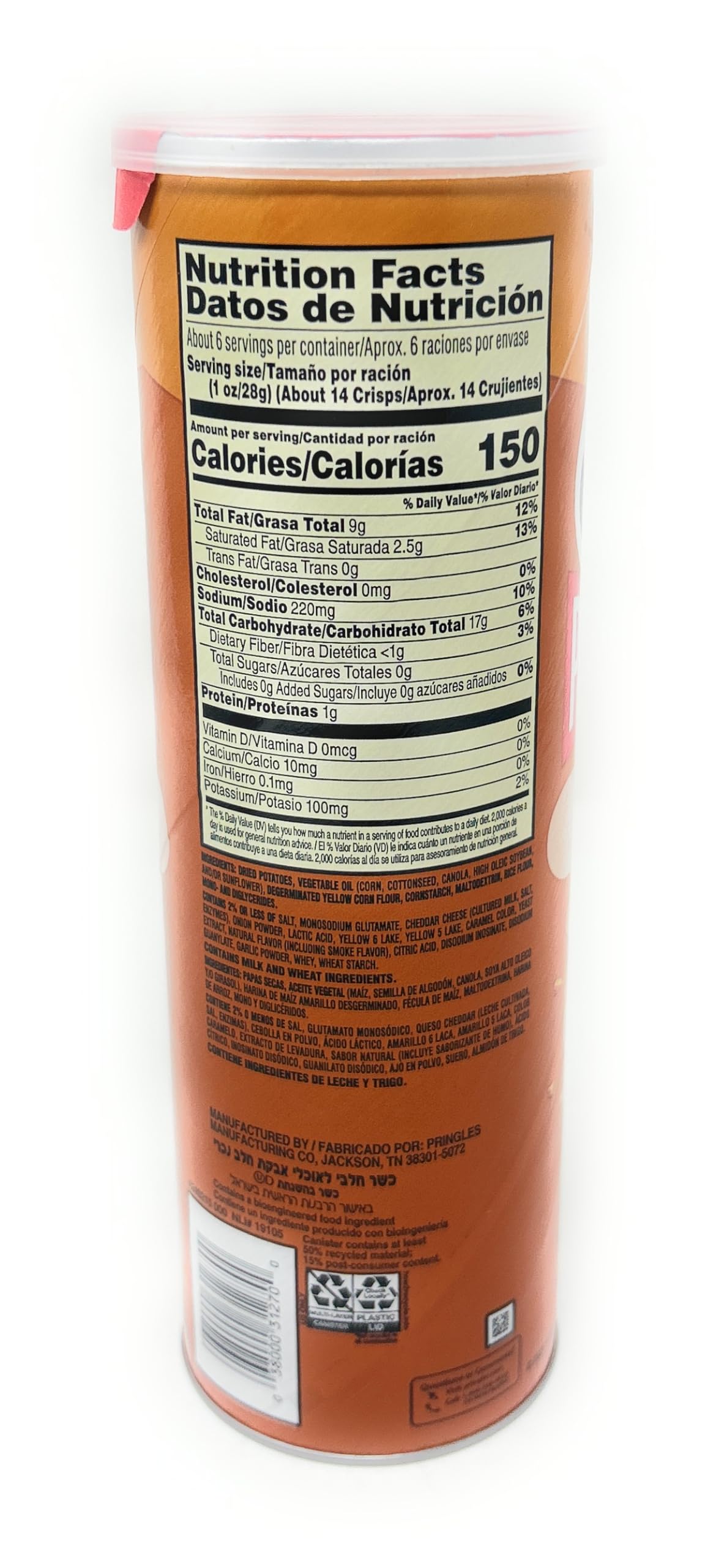 Pringles Crisps Smoky Cheddar 5.5oz