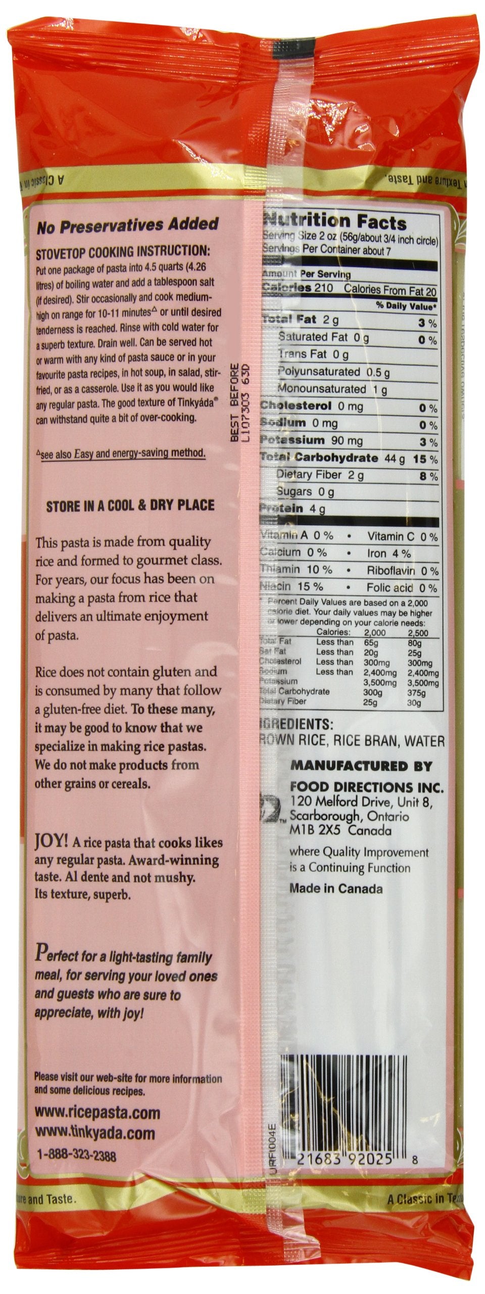 Tinkyada Brown Rice Pasta, Fettuccini Style, 14 Ounce (Pack of 12)