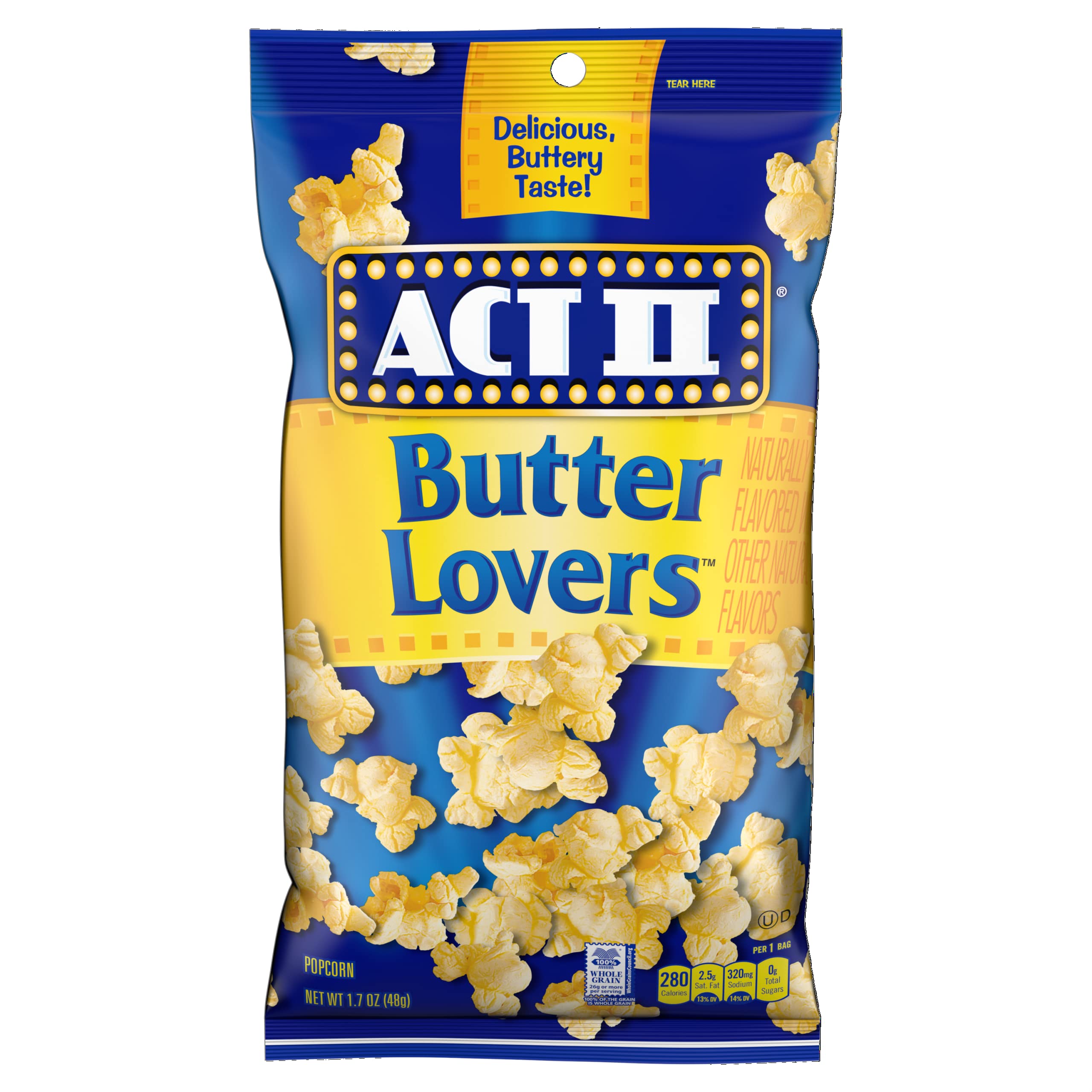 ACT II Butter Lovers Popped Popcorn, Gluten Free, 1.7 oz