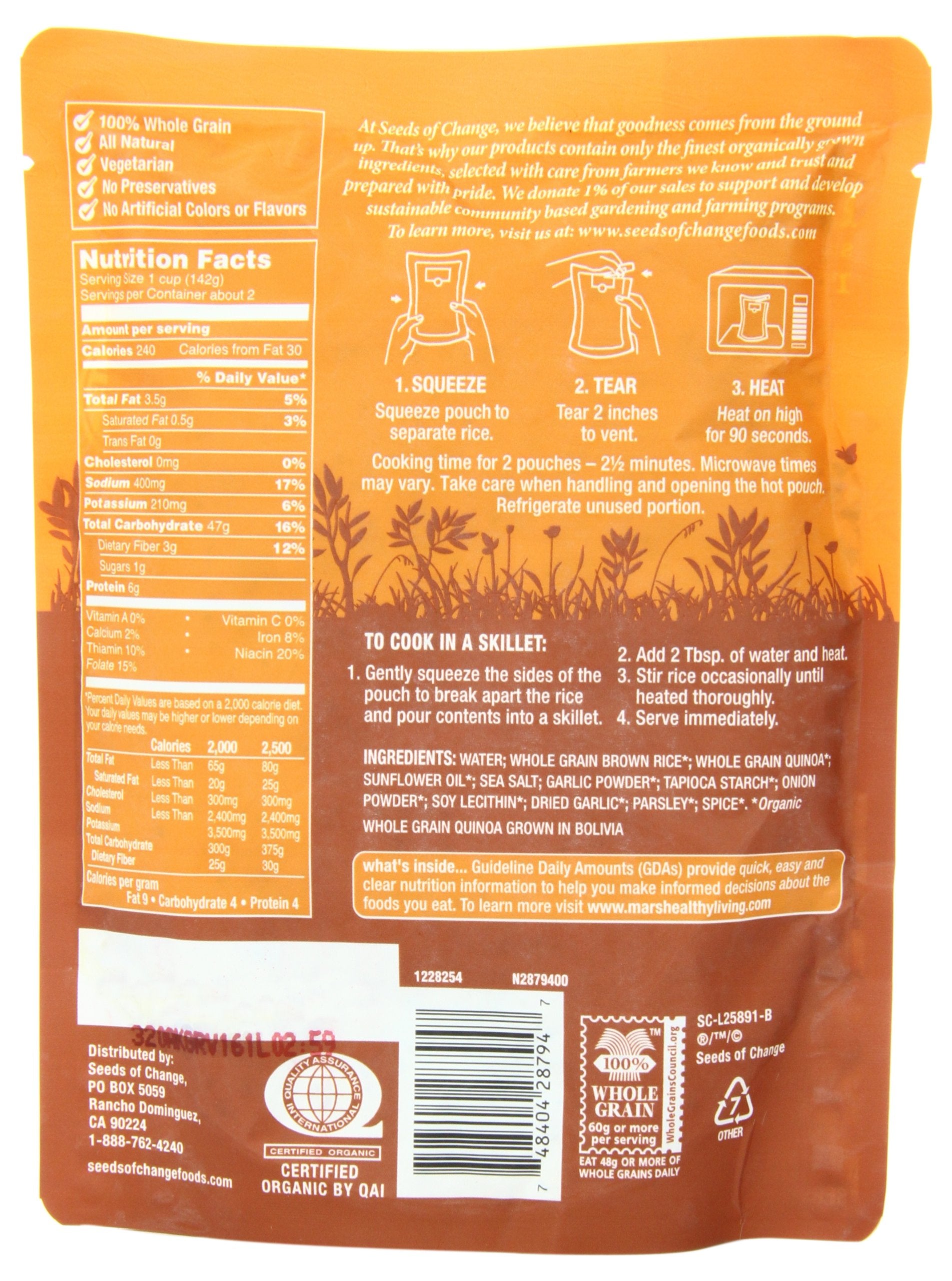 Seeds of Change Organic Quinoa & Brown Rice, 8.5 Ounce (Pack of 4)