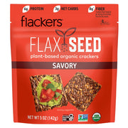 Doctor In The Kitchen Flackers Organic Flax Seed Crackers Savory Garlic-Onion-Basil & Red Chile Pepper -- 5 oz - 2 pc