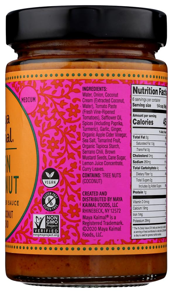 Maya Kaimal Goan Coconut Indian Simmer Sauce 12.5 oz each (2 Items Per Order)