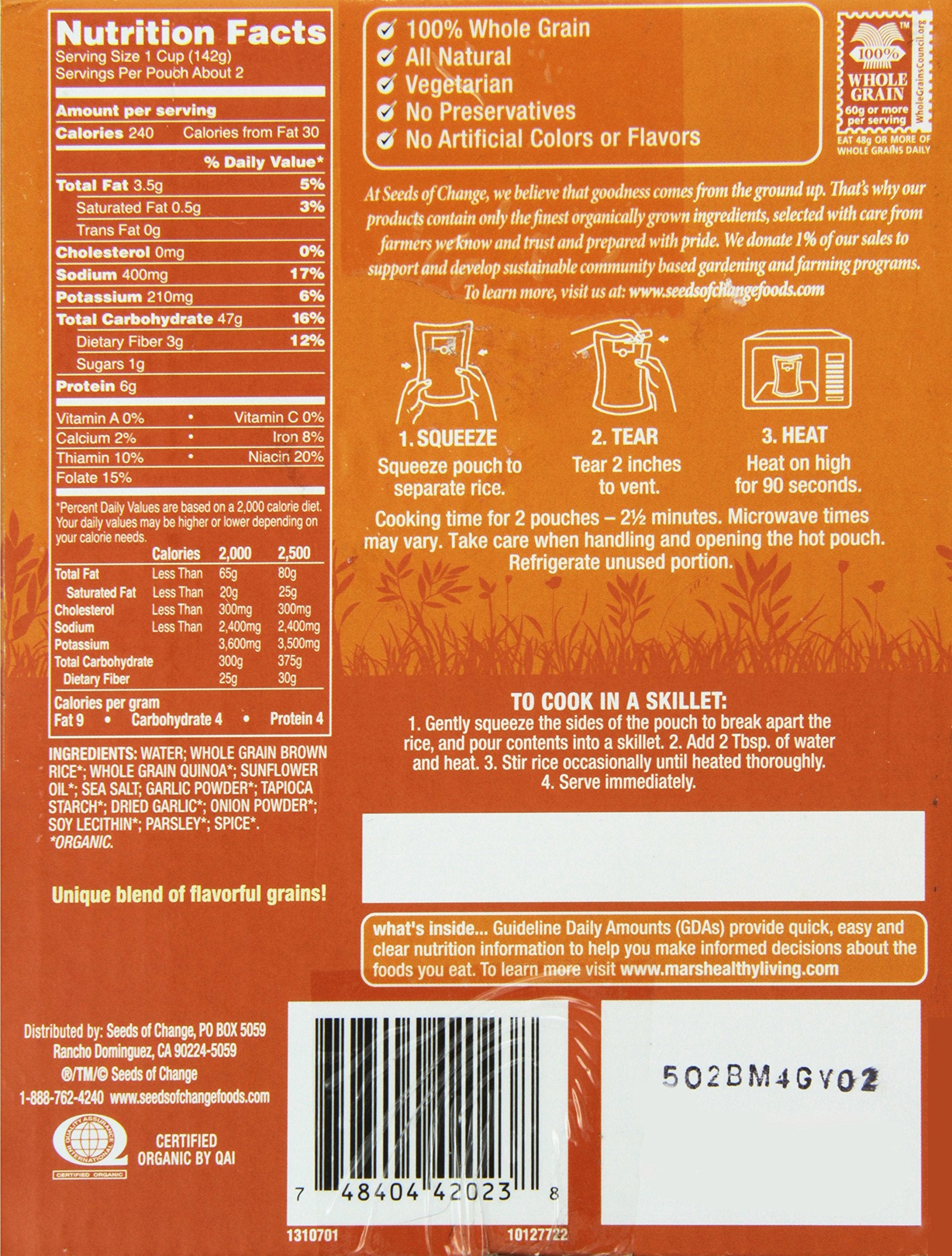 Seeds of Change Organic Quinoa and Brown Rice, 8.5 Ounce ( 6 count )