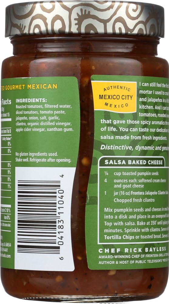 Frontera Gourmet Mexican Salsa Medium Jalapeno Cilantro -- 16 oz - 2 pc