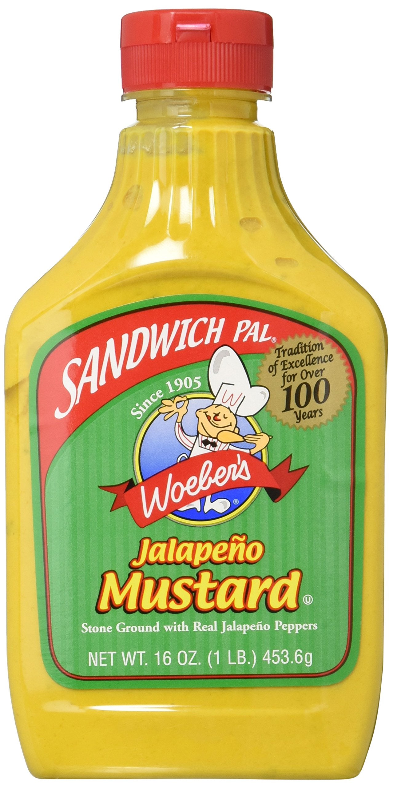 Woeber's Sandwich Pal Jalapeno Mustard (Single Bottle)