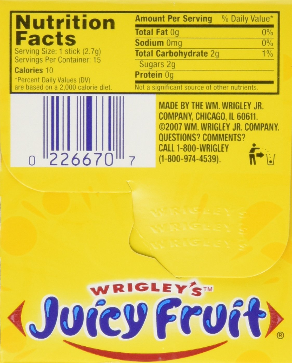 Wrigley's Juicy Fruit Slim Pack, 14 Ounce