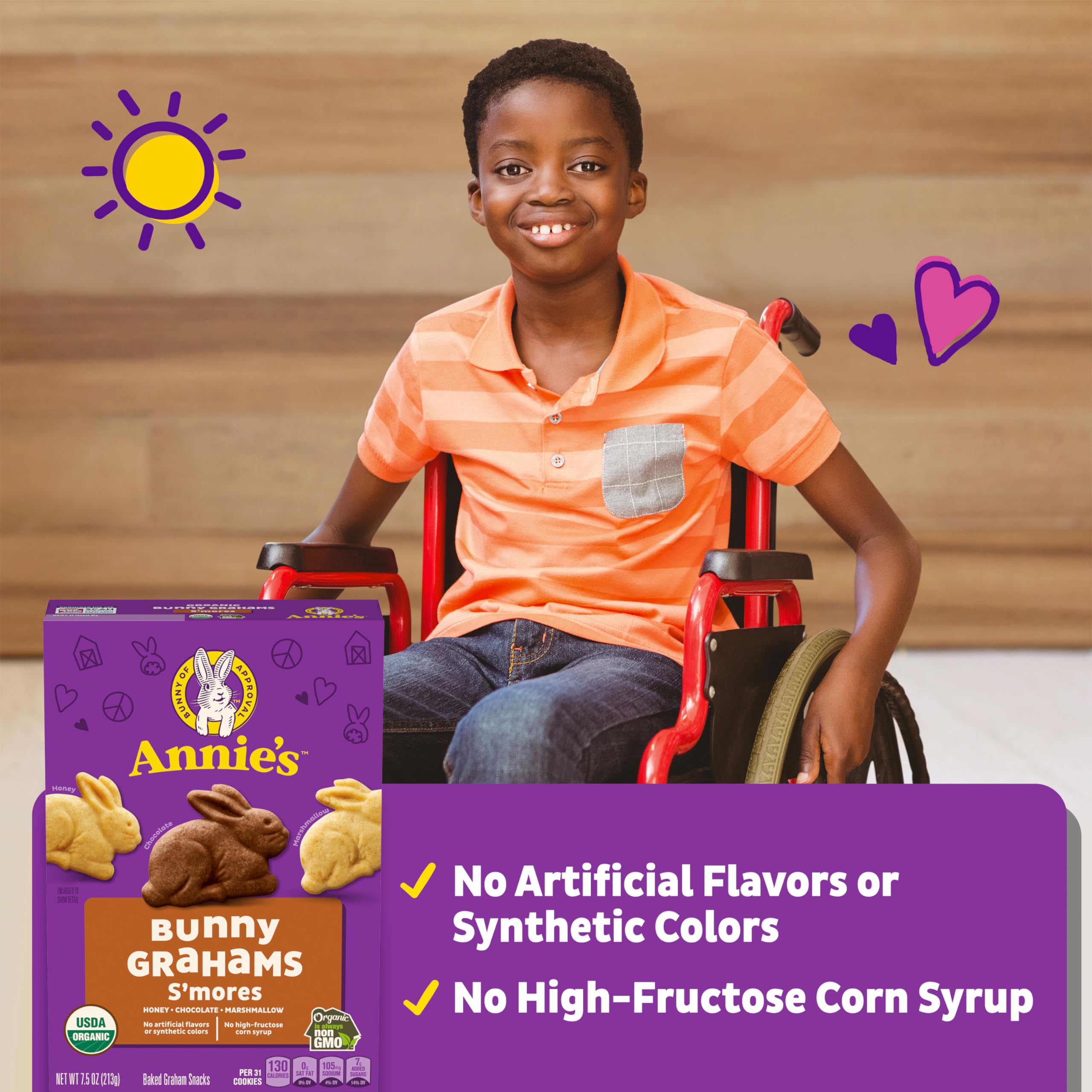 Annie's Chocolate Chip Bunny Grahams Whole Grain Snacks, 7.5 Ounce