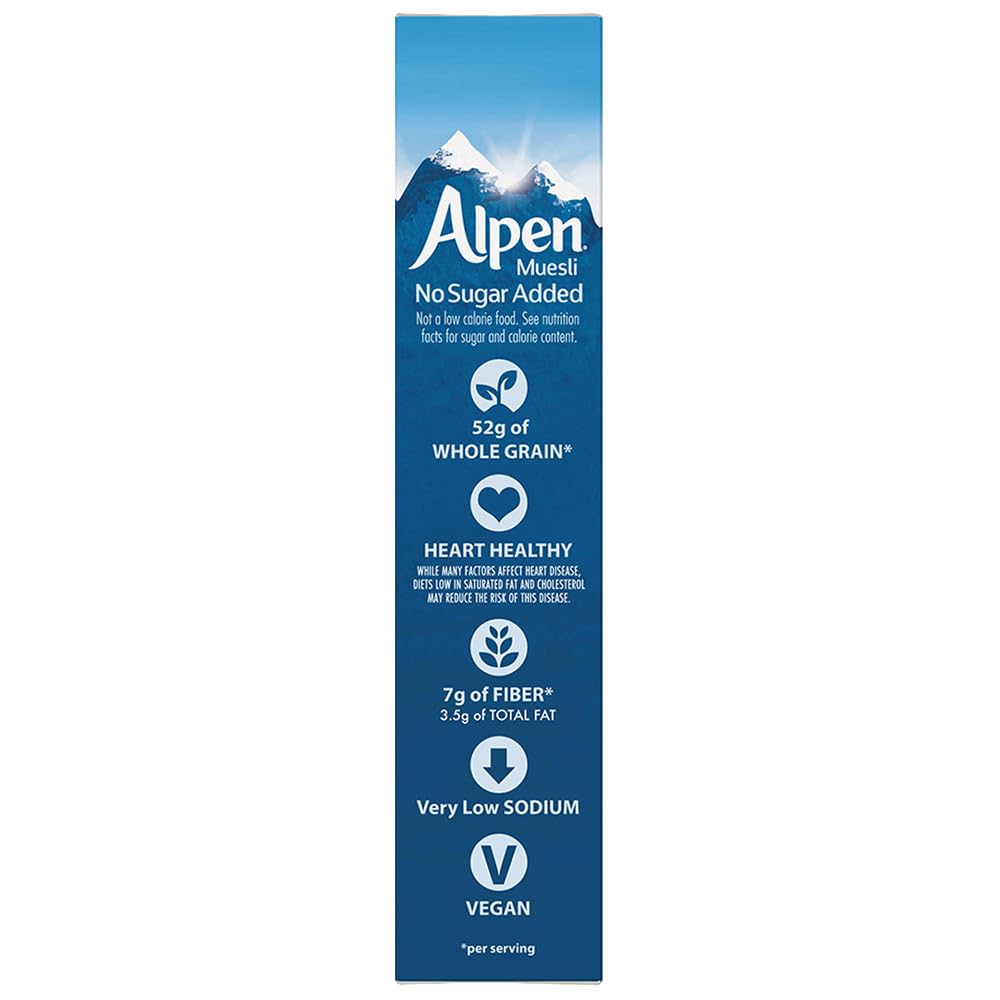 Alpen Original Muesli, Swiss Style Muesli Cereal, Whole Grain, Non-GMO Project Verified, Heart Healthy, Kosher, Vegan