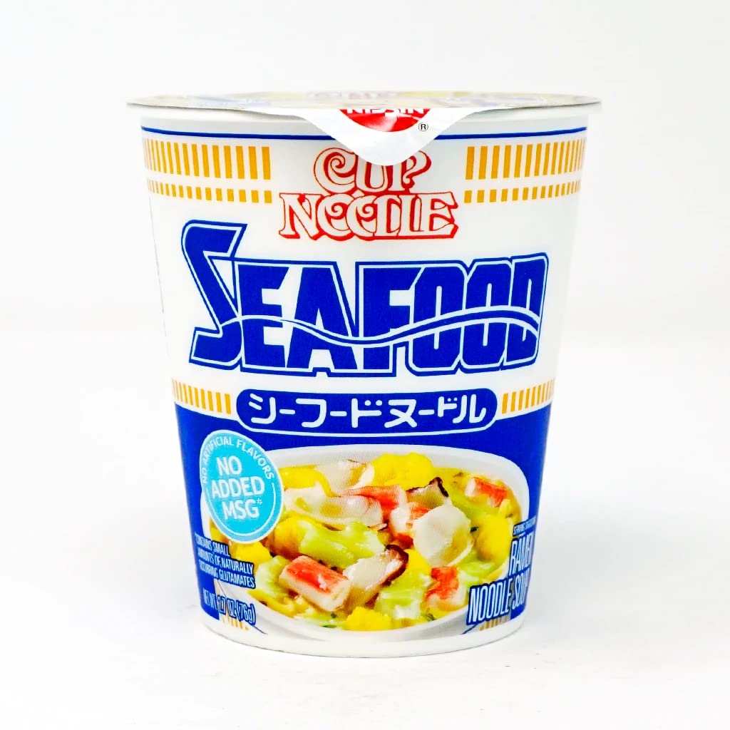 Nissin Cup Noodles Ramen Noodle Soup, Seafood, 2.68 Ounce