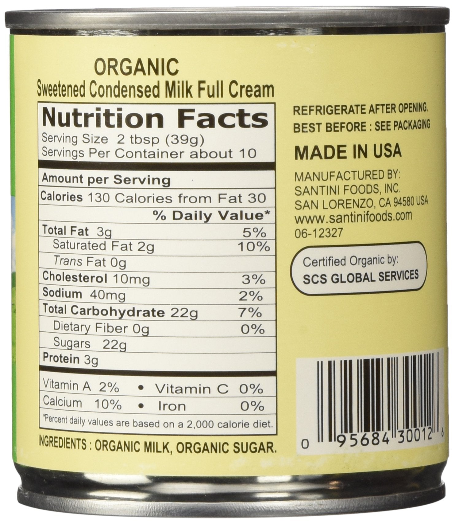 Santini Milk Condensed Sweetnd Or