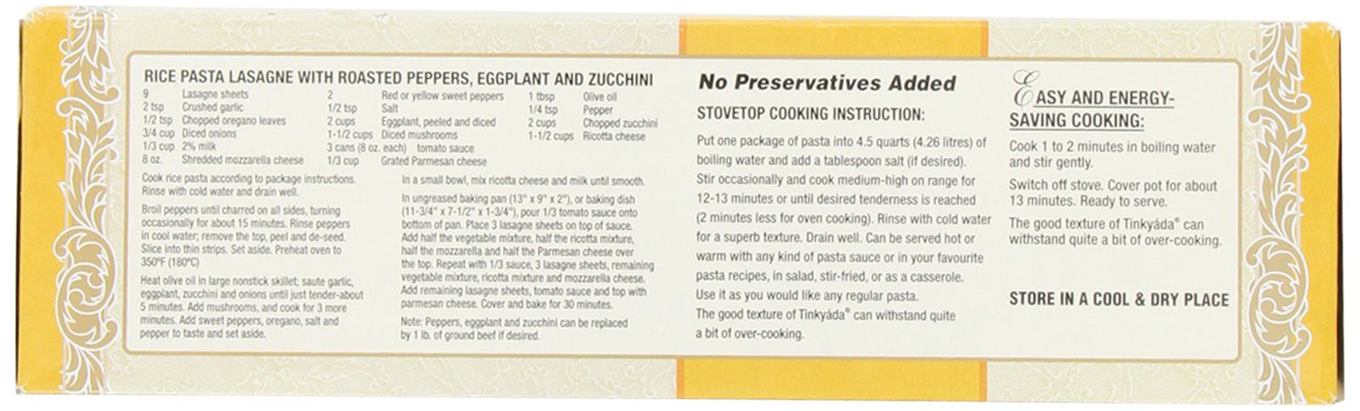 Tinkyada Brown Rice Pasta, Lasagne, 10-Ounce (Pack of 6)