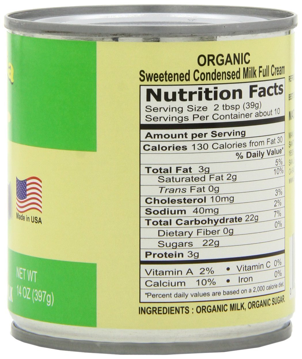 California Farm Condensed Milk green, 14-Ounce Can (Pack of 6)