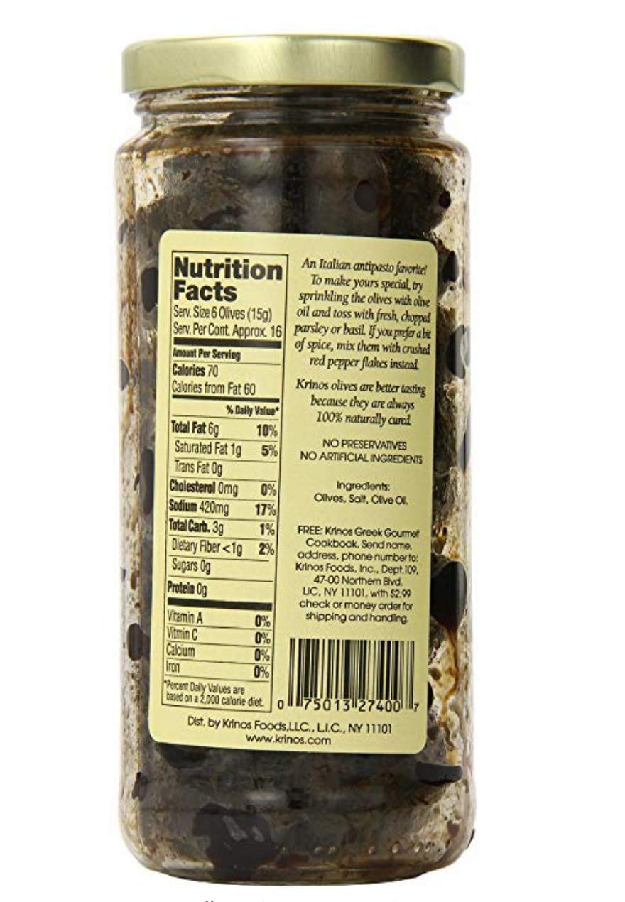 Krinos Olives, Italian Style Oil Cured, 10 Ounce 3