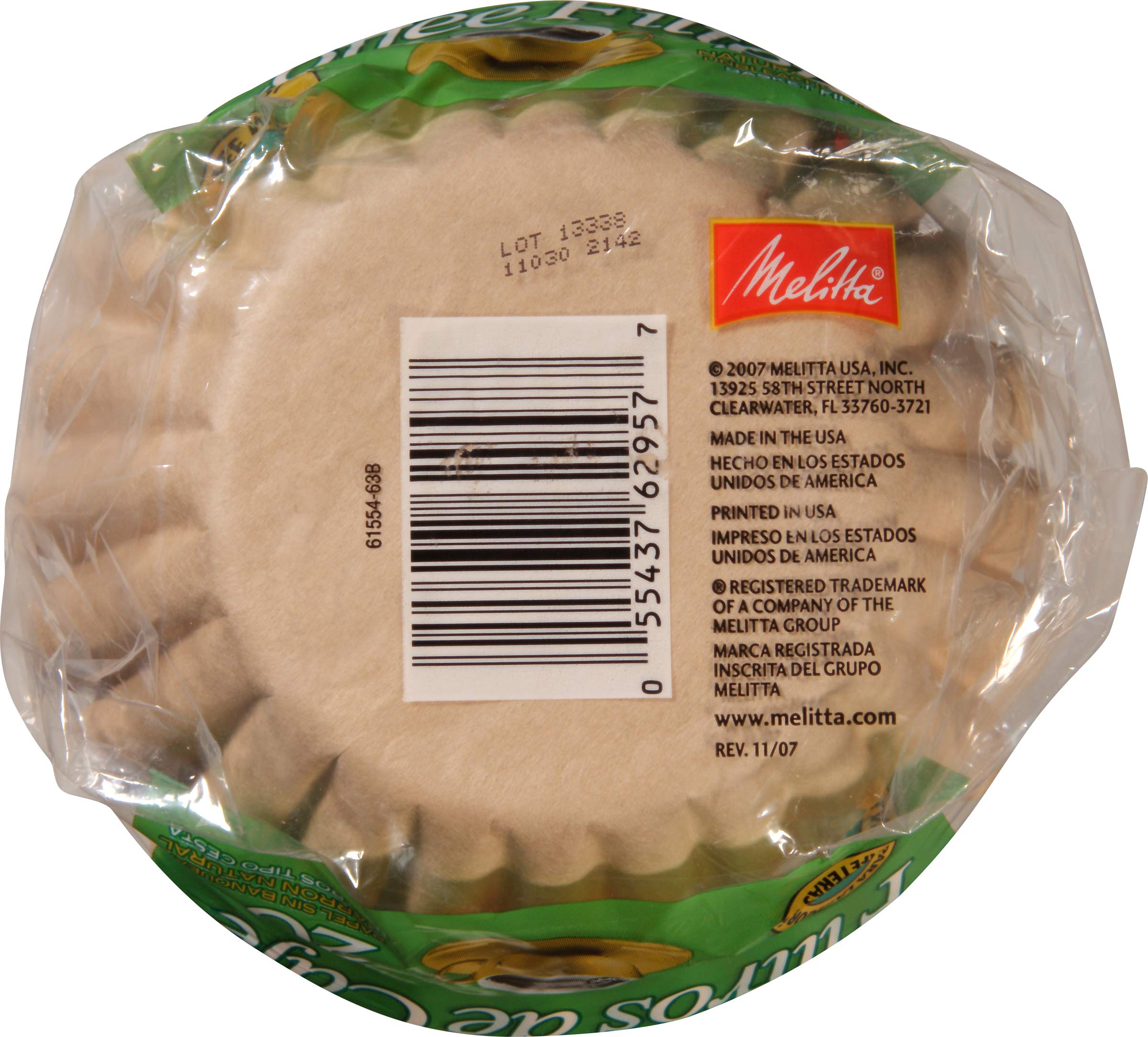 Melitta 8-12 Cup Basket Coffee Filters, Natural Brown, 200 Count
