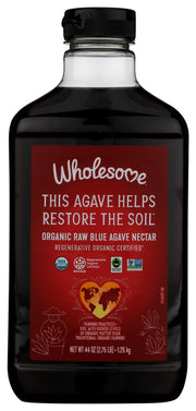 Wholesome Raw Blue Agave, 44 oz