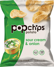 Popchips Sour Cream & Onion Potato Chips Single Serve 0.8 oz Bags (Pack of 24)