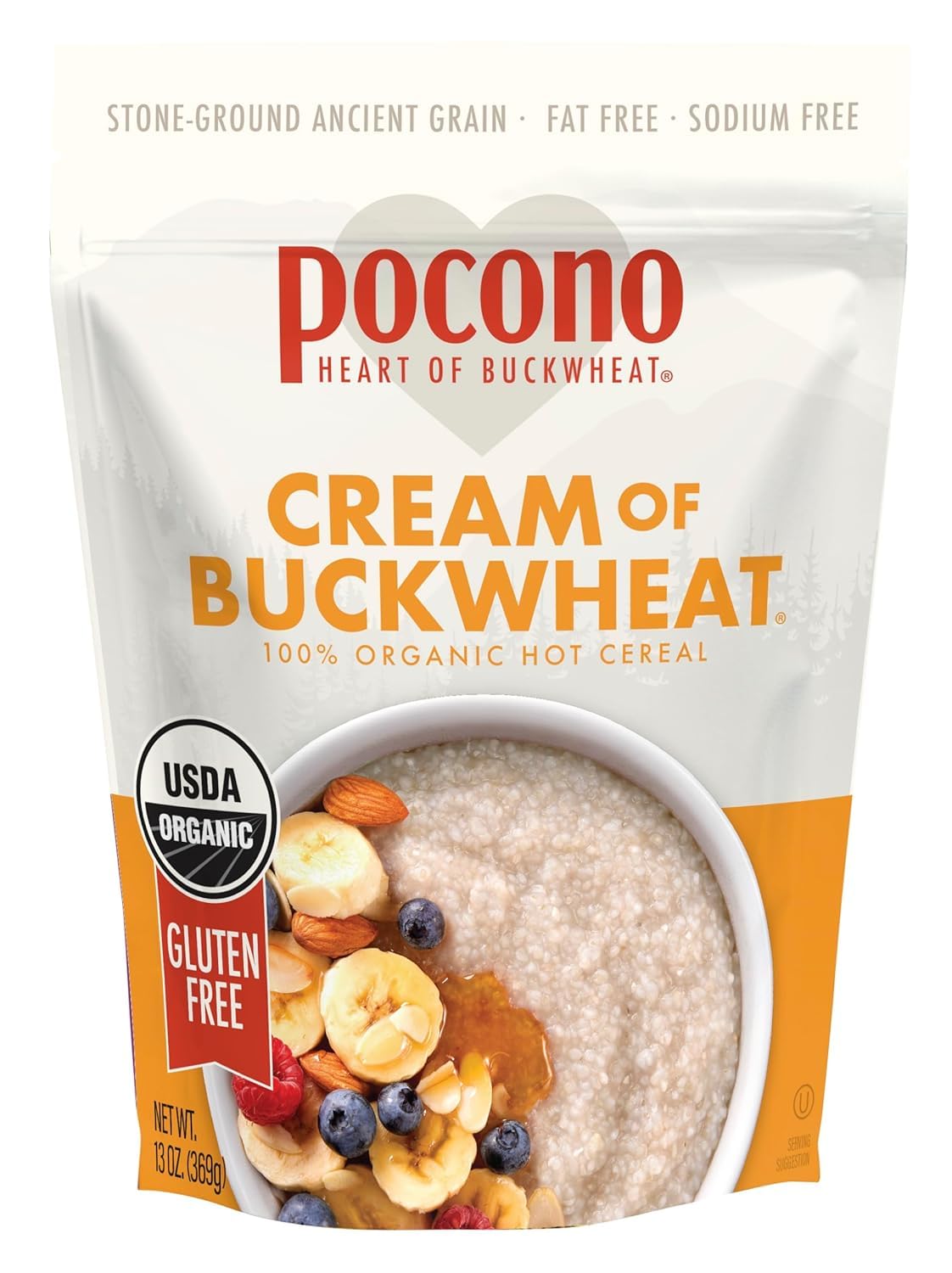 Pocono Cereal Cream Buckwheat Organic Gluten Free, 13 oz