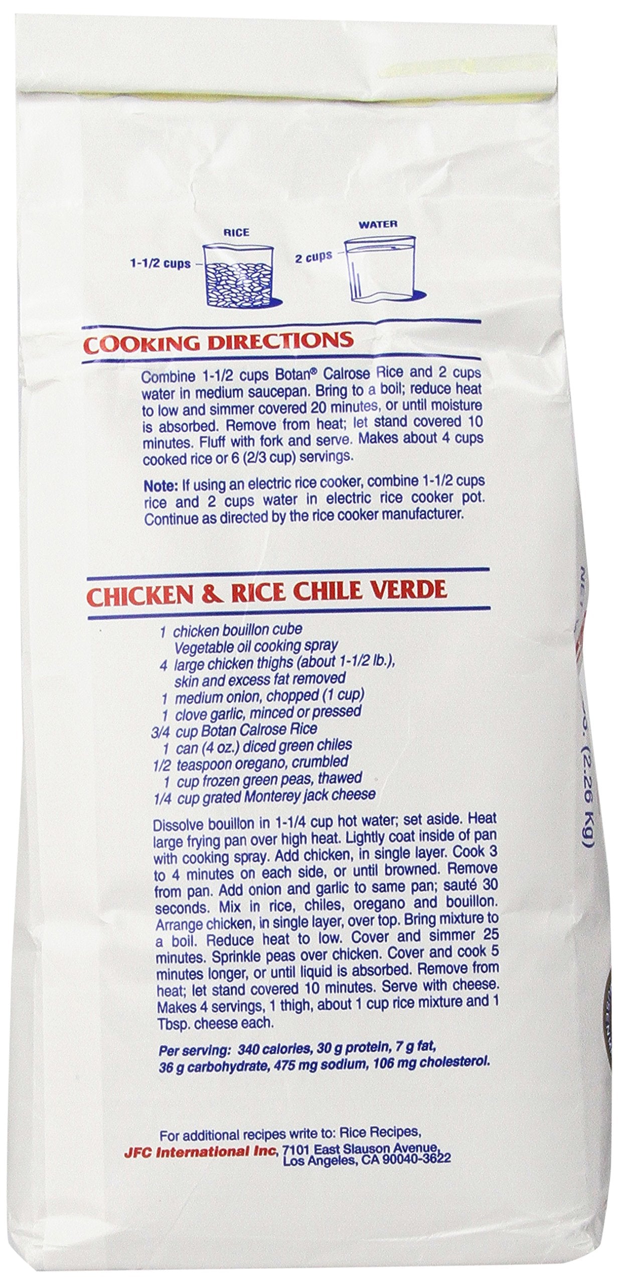 Botan Musenmai Calrose Rice, 5-Pound