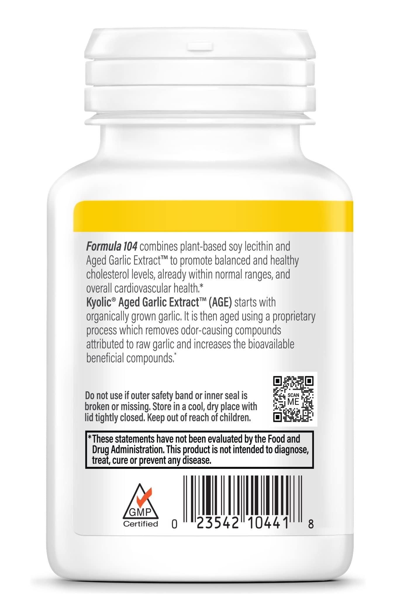 Kyolic Aged Garlic Extract Formula 104, Cholesterol Health