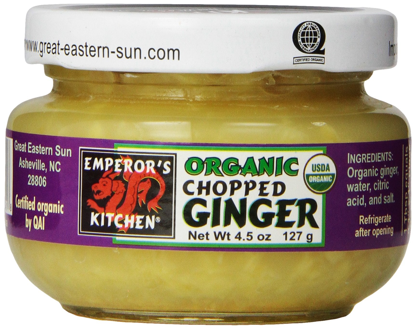Emperors Kitchen Chopped Ginger, 4.5-Ounce (Pack of 6)