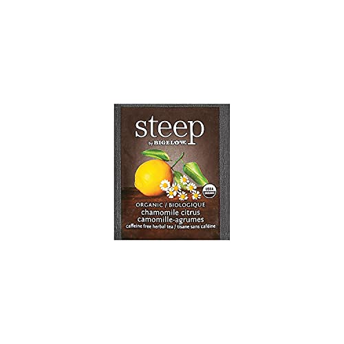 BIGELOW TEA Steep Herbal Tea Flavored Caffeine Free Teabag Box Organic